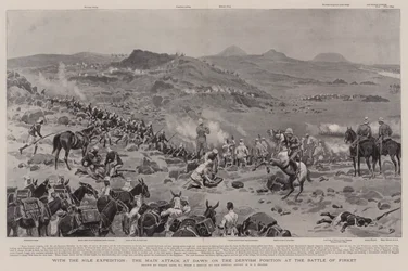 Mit der Nil-Expedition, der Hauptangriff bei Morgengrauen auf die Dervisch-Position in der Schlacht von Firket